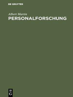 cover image of Personalforschung